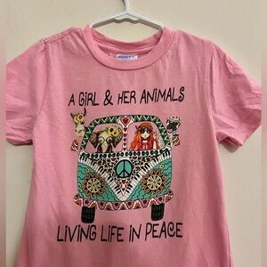 MAC Cosmetics Pink 'A Girl & Her Animals' T-Shirt